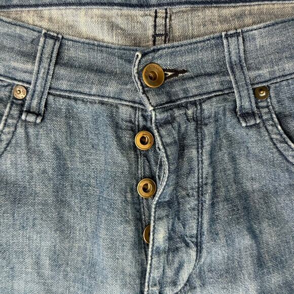 Rag and Bone Medium Wash Blue Indigo Chambray Slim Straight Men's Jeans size 34 - Picture 8 of 11